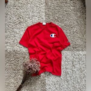 Vintage 00s Champion Blank Tee Big Logo Faded Oversized Streetwear Size M Women